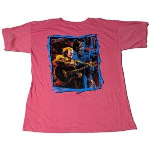 VTG NEIL DIAMOND IN THE ROUND '93 TOUR Men Large Pink Concert T-Shirt Made USA